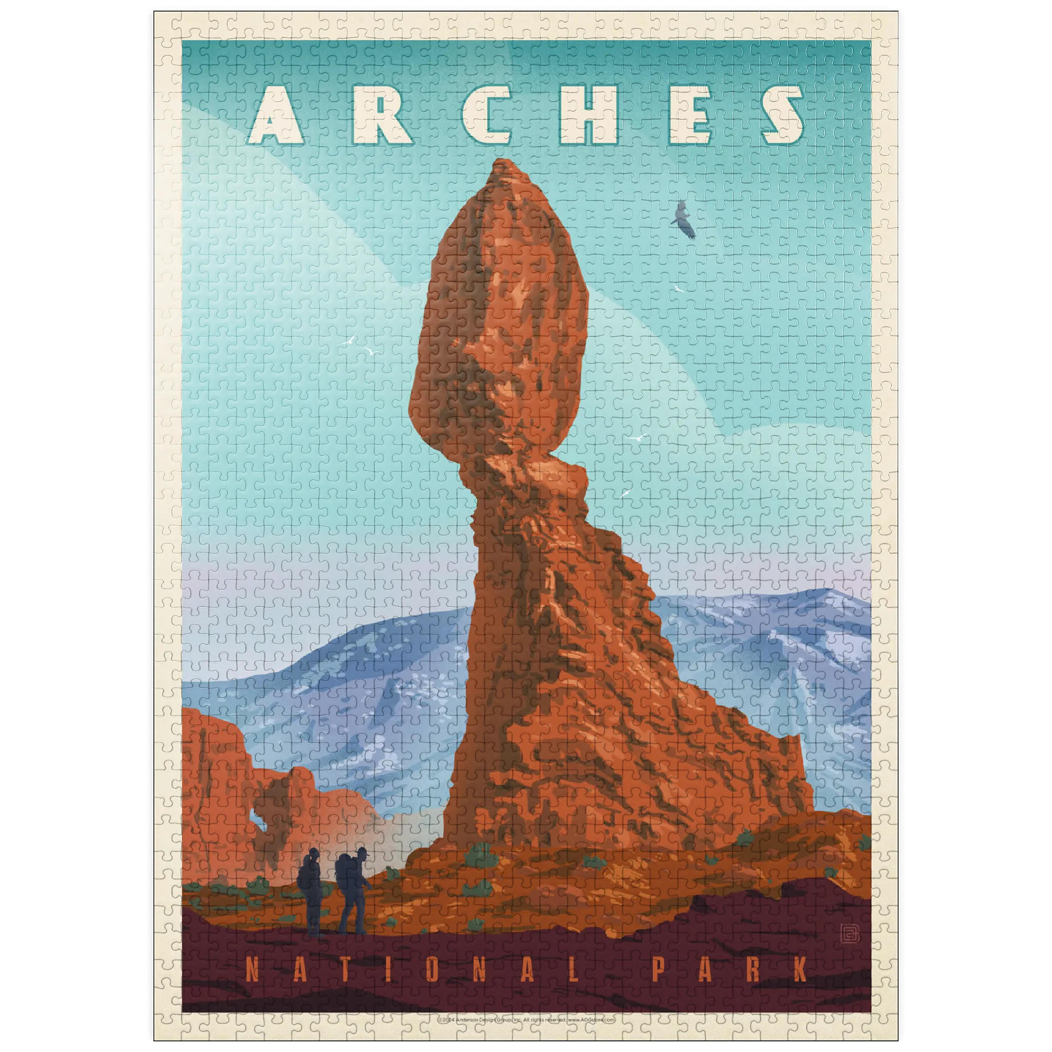 Arches National Park: Balanced Rock, Vintage Poster