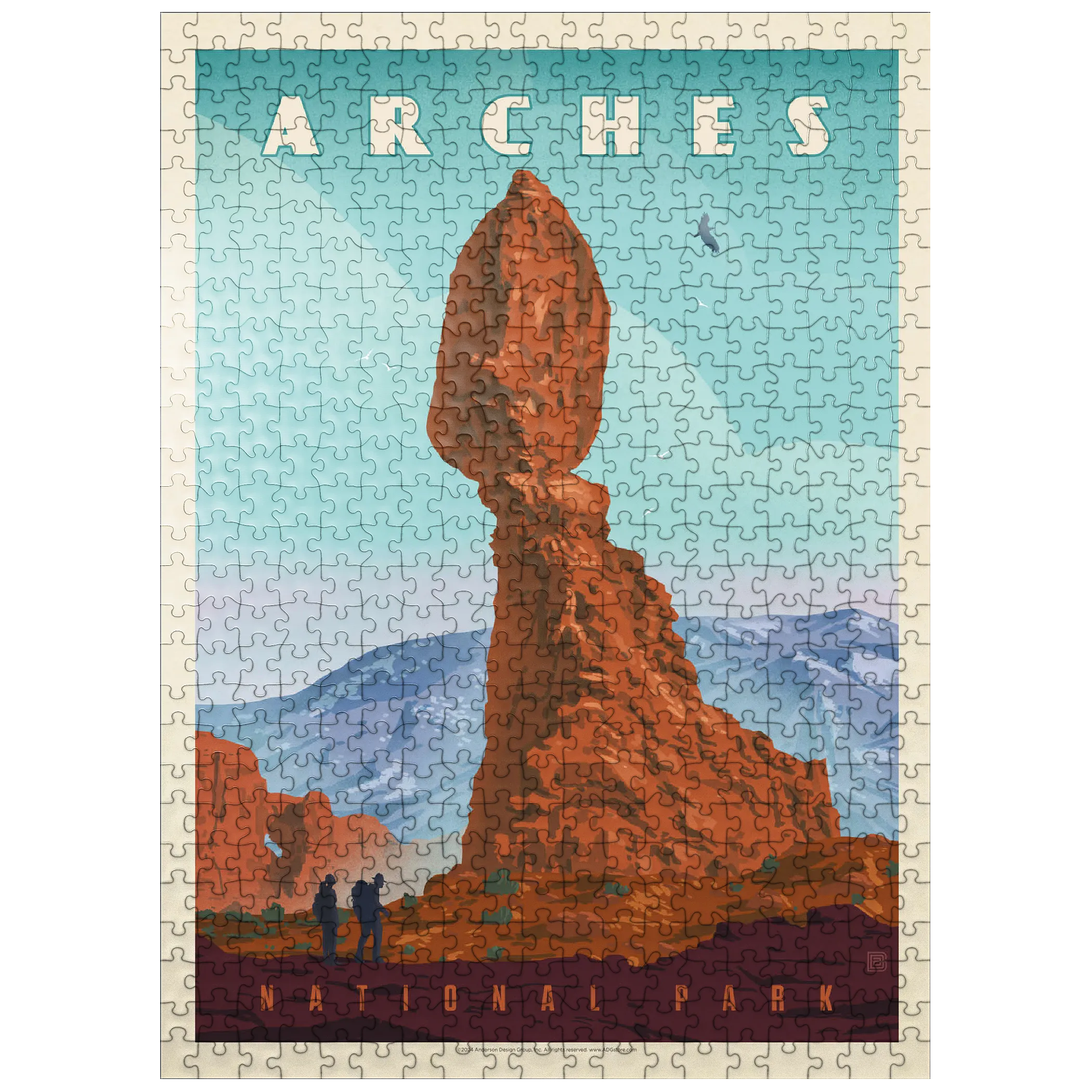 Arches National Park: Balanced Rock, Vintage Poster