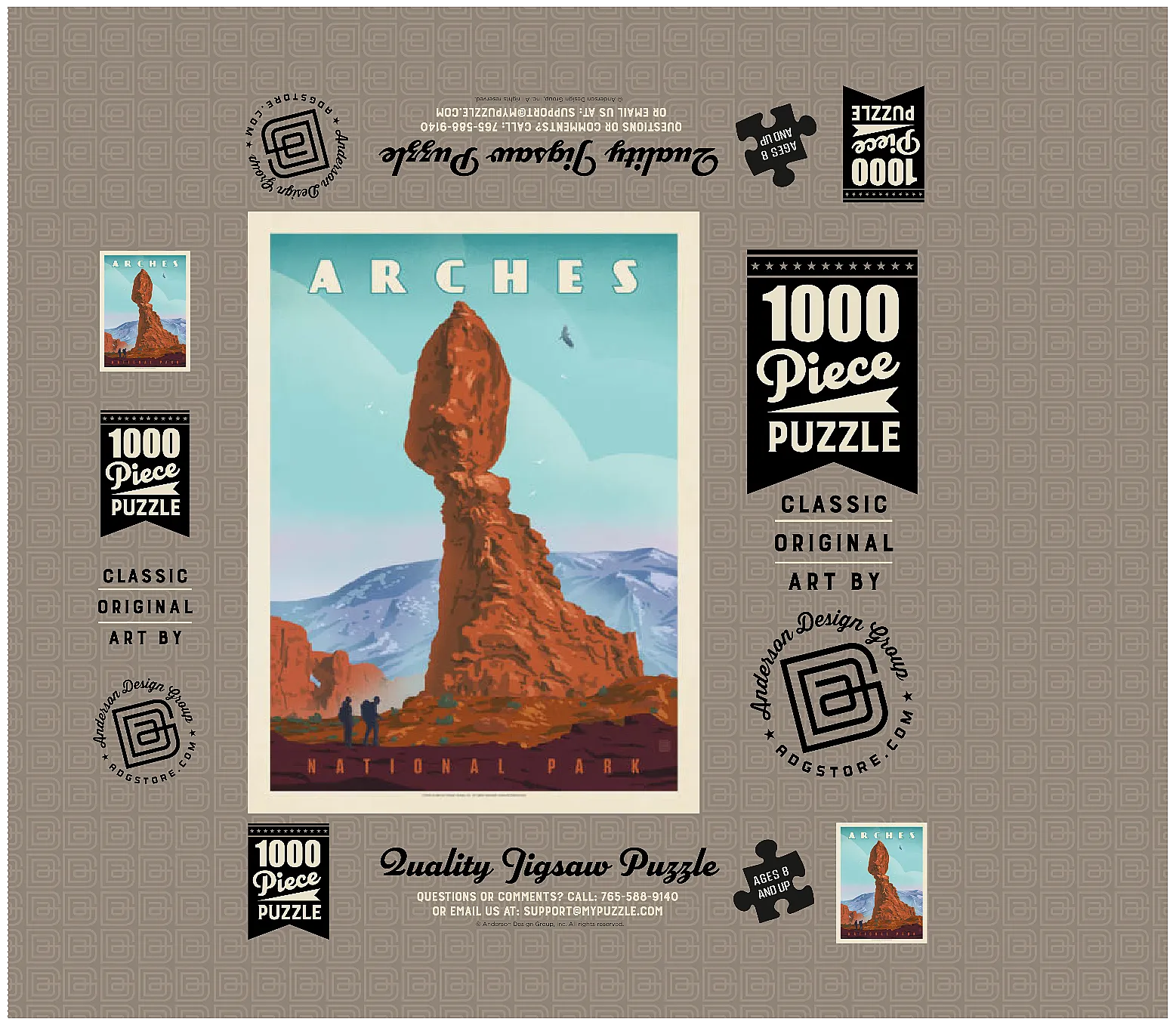 Arches National Park: Balanced Rock, Vintage Poster