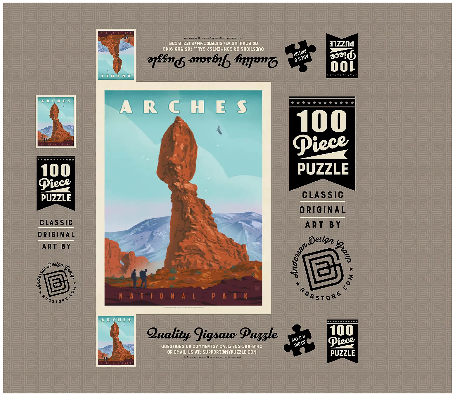 Arches National Park: Balanced Rock, Vintage Poster