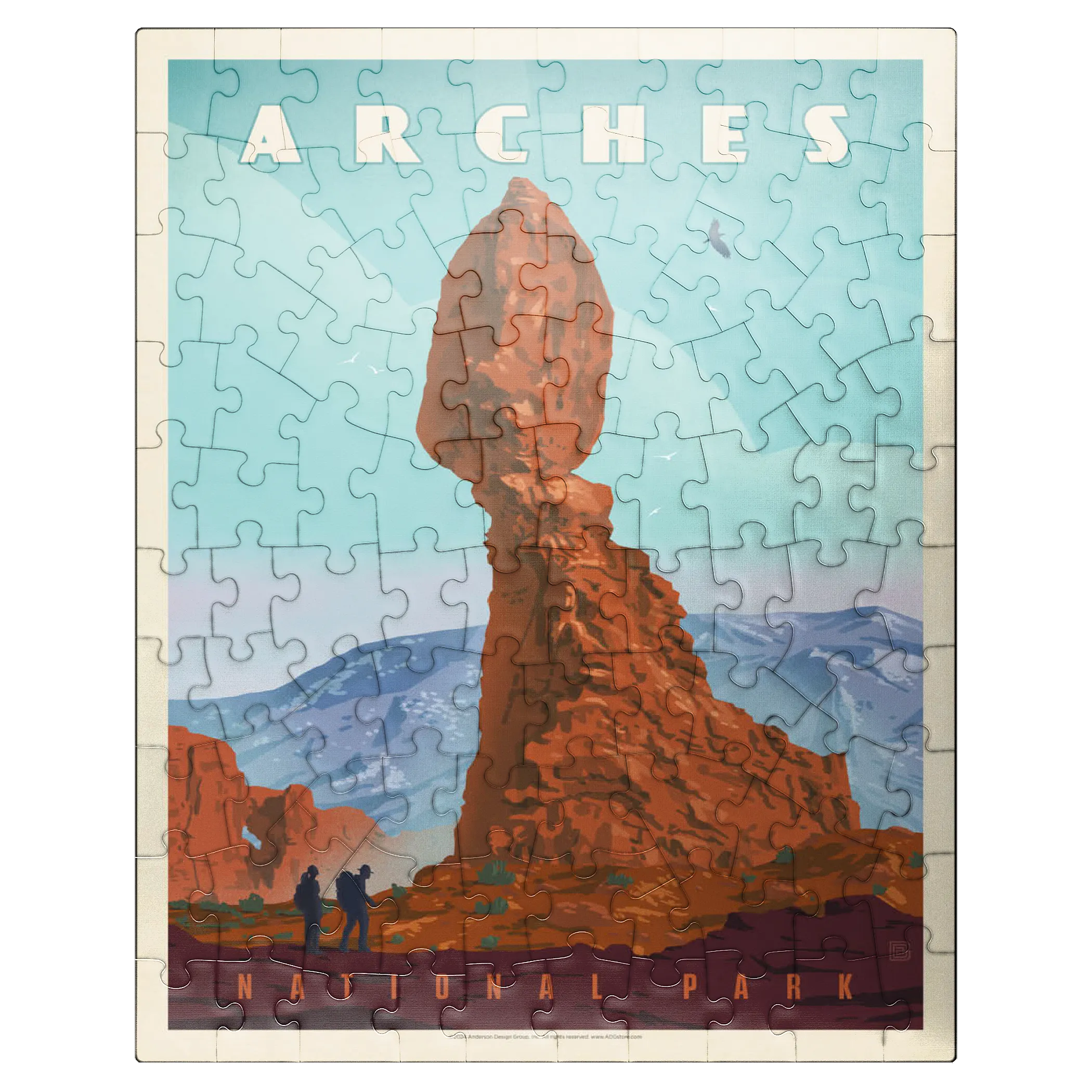 Arches National Park: Balanced Rock, Vintage Poster