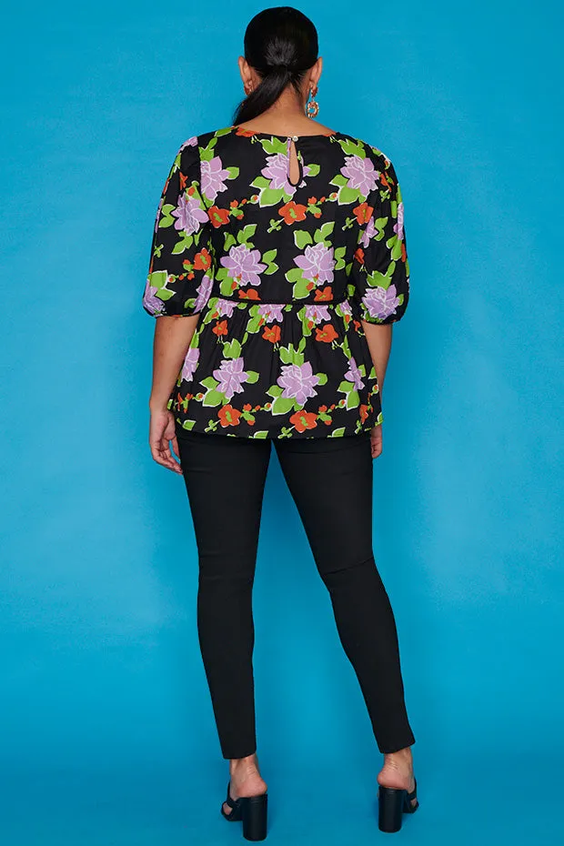 Atalanta Black Botanics Top