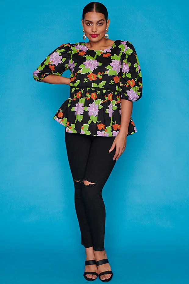 Atalanta Black Botanics Top