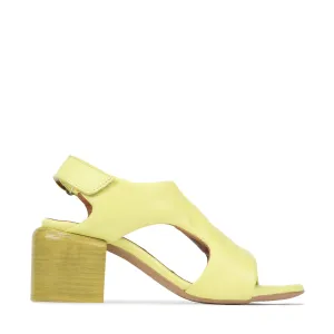 CHARICE LEATHER BLOCK HEEL SANDALS