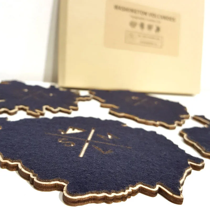 Coasters Single - Mt. Baker Topographic Coaster by SML