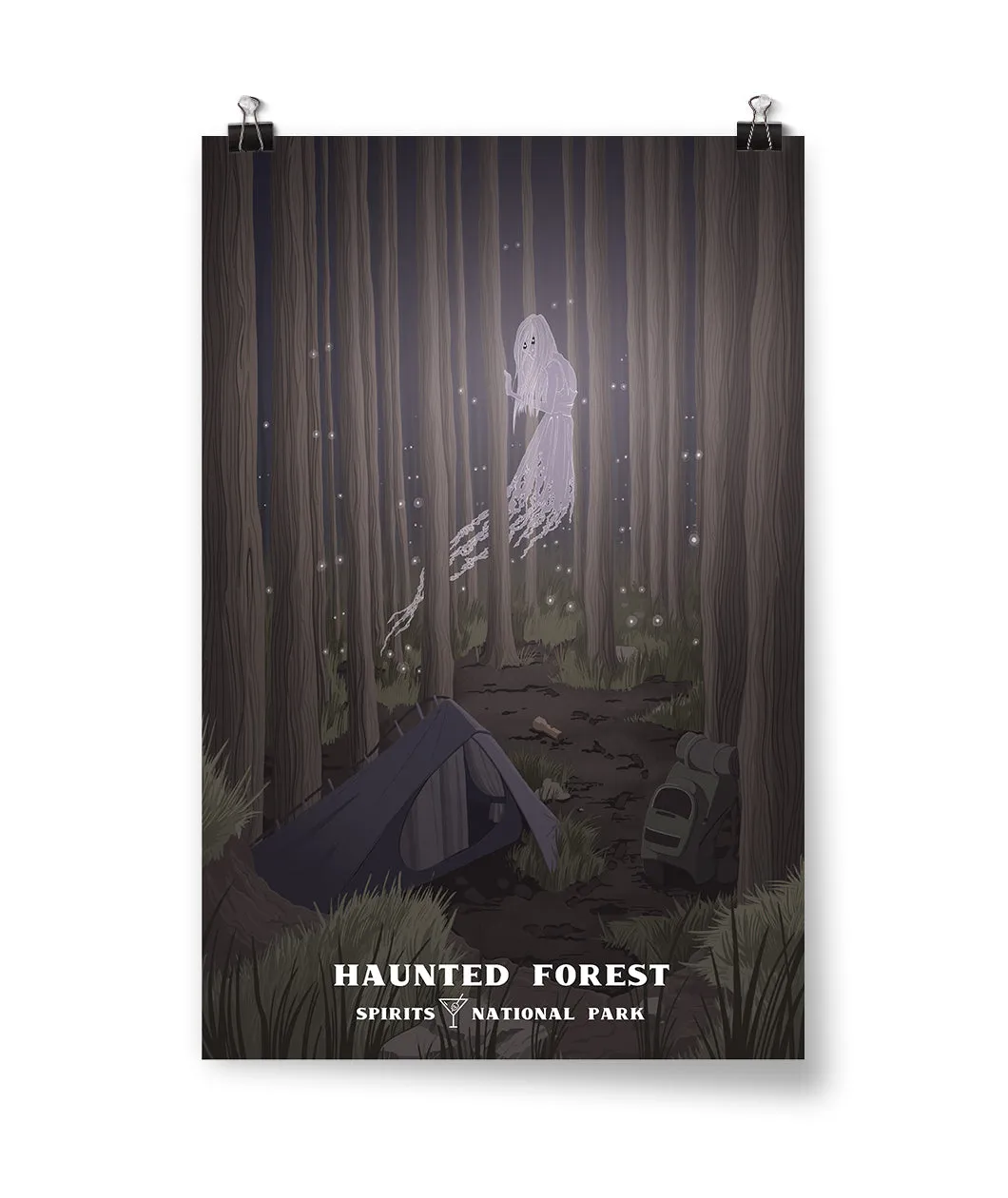 Haunted Forest Spirits National Park Poster