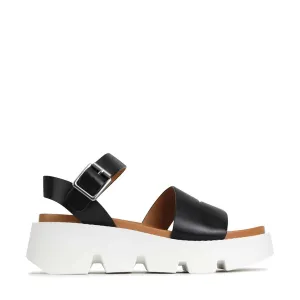 KAILA LEATHER WEDGE SANDALS