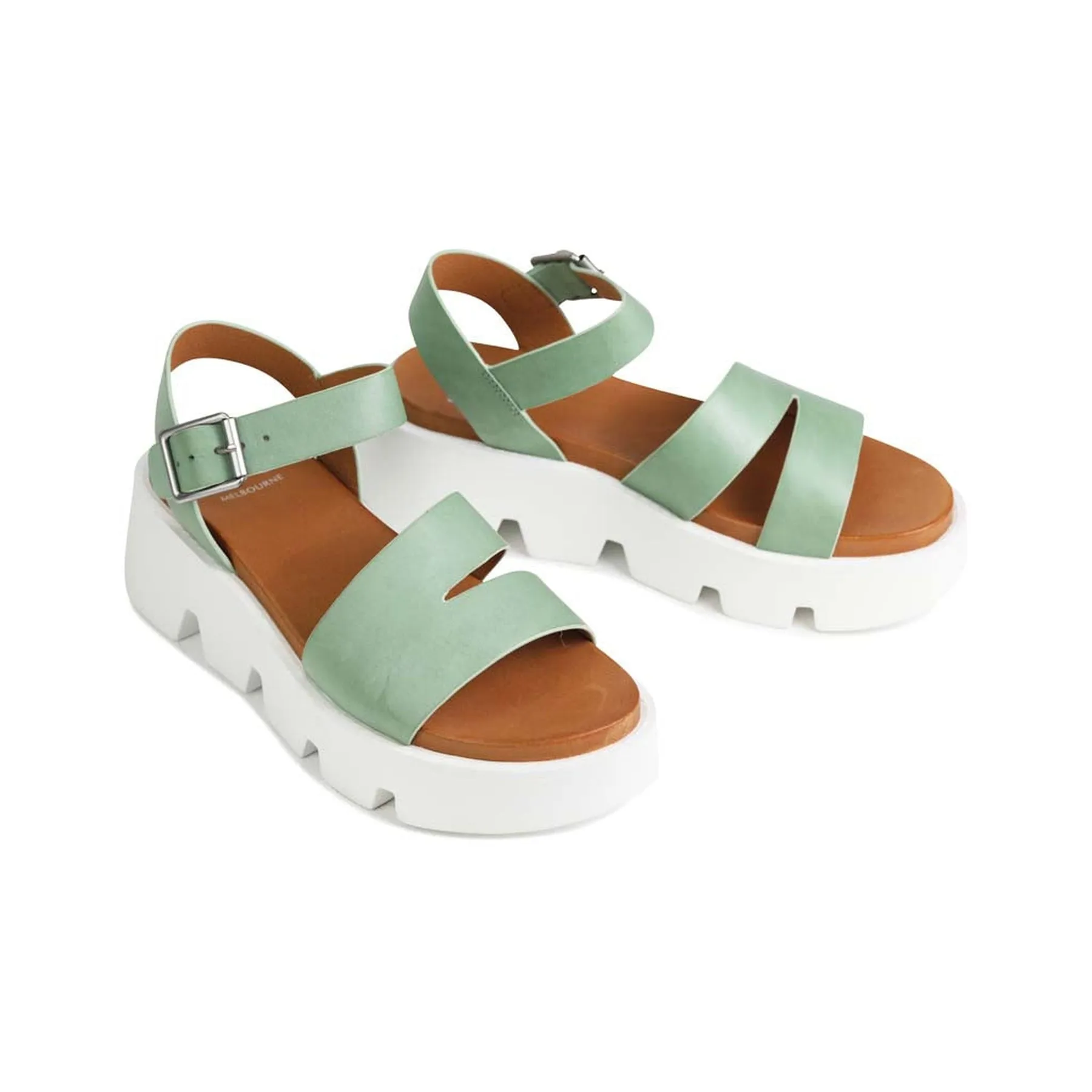 KAILA LEATHER WEDGE SANDALS