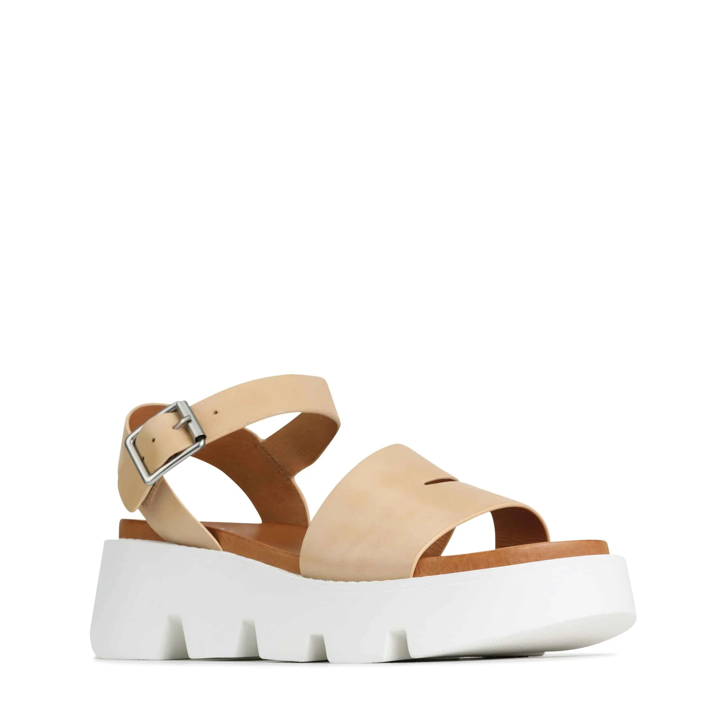 KAILA LEATHER WEDGE SANDALS