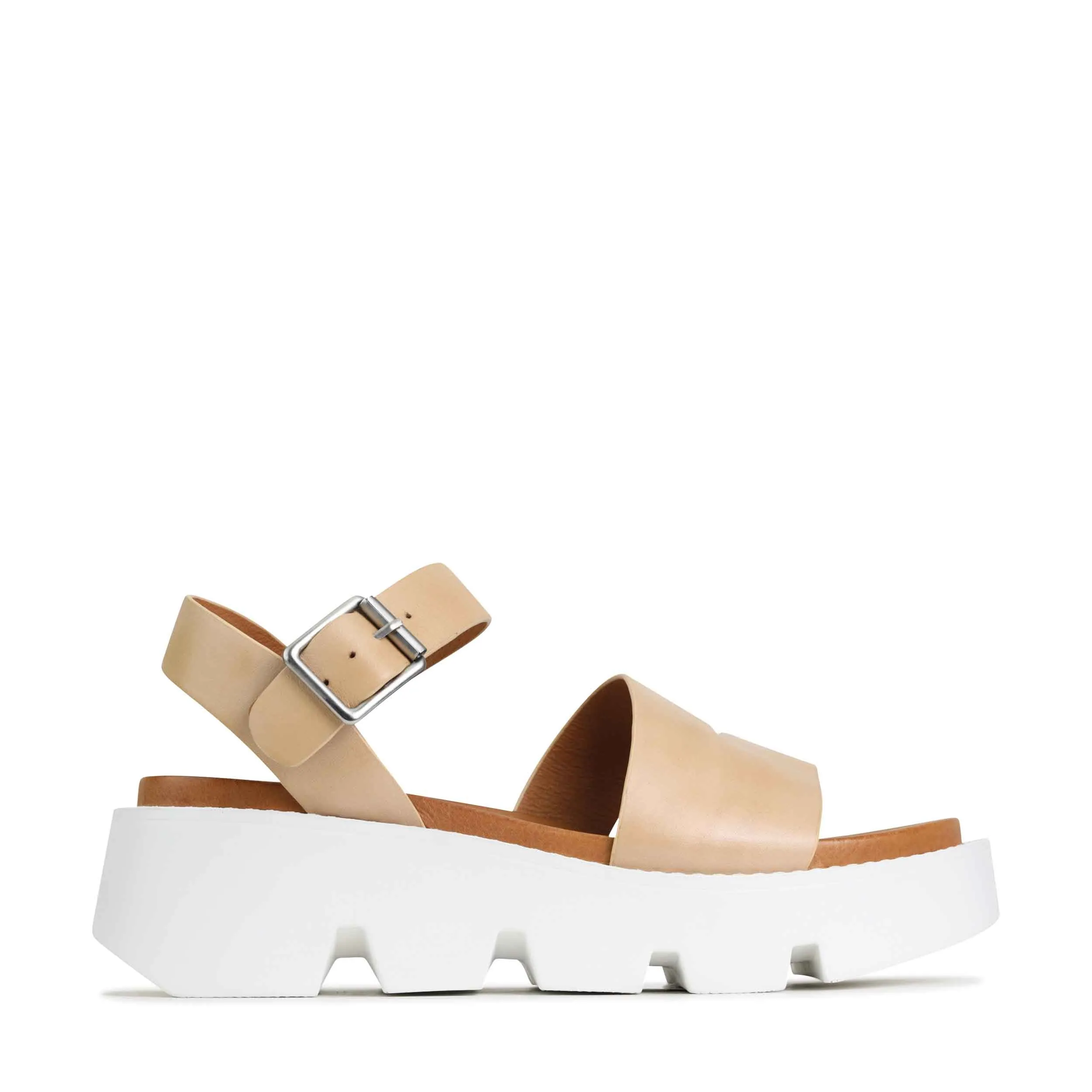 KAILA LEATHER WEDGE SANDALS
