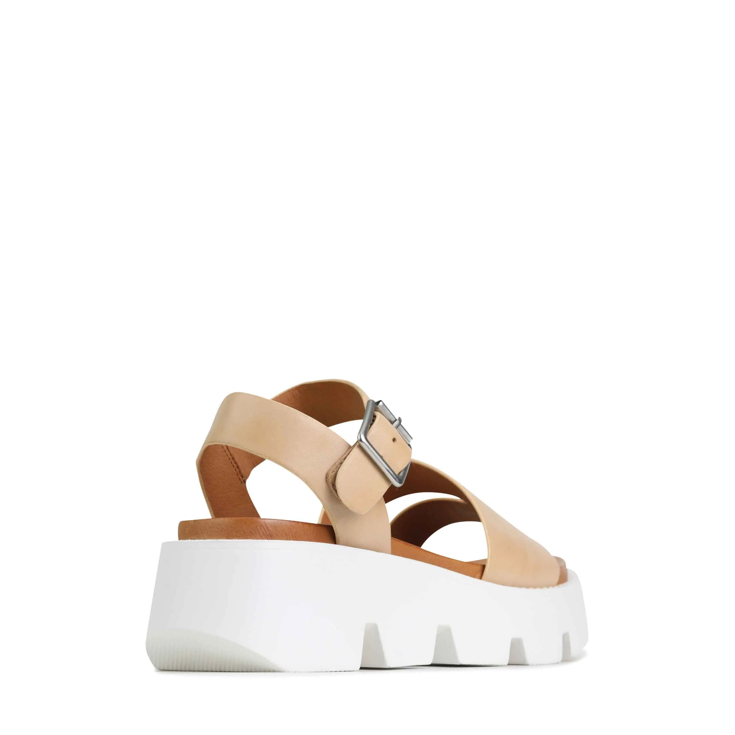 KAILA LEATHER WEDGE SANDALS