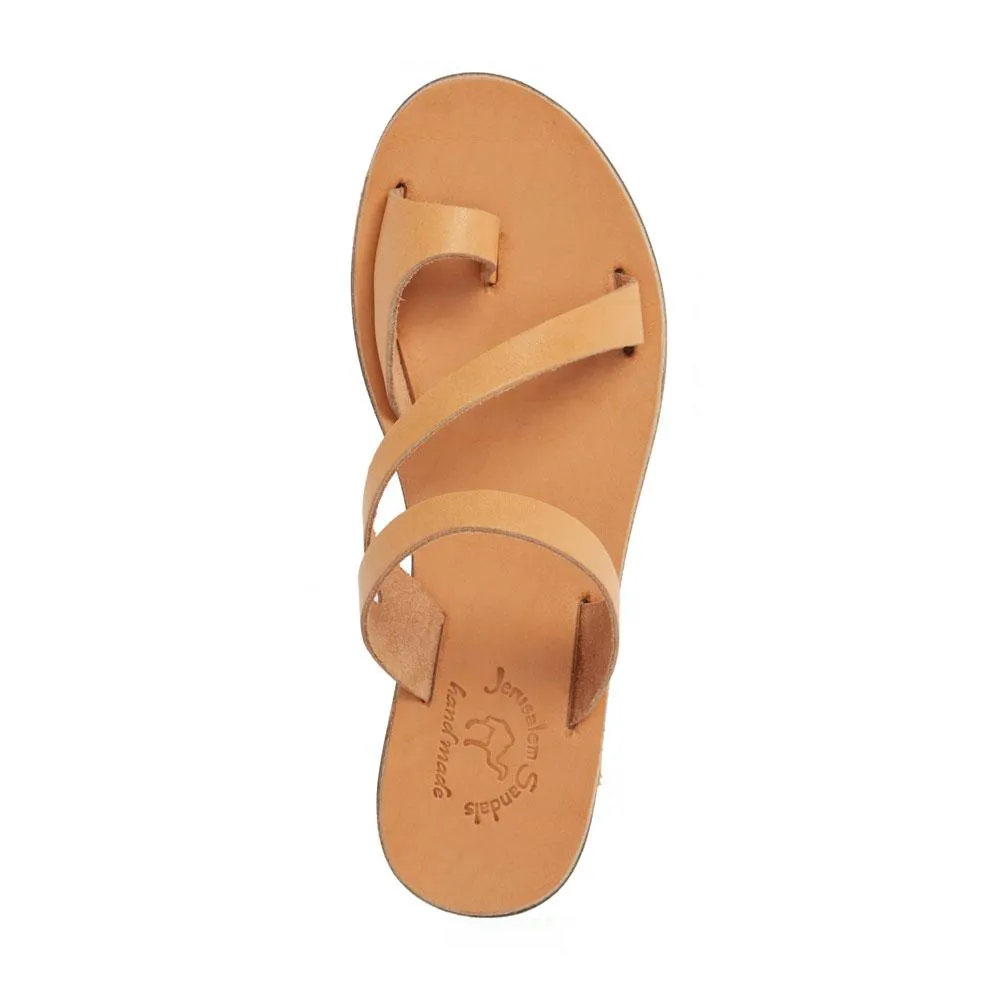 Noah - Leather Slide On Sandal | Tan