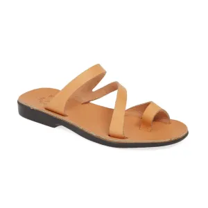 Noah - Leather Slide On Sandal | Tan