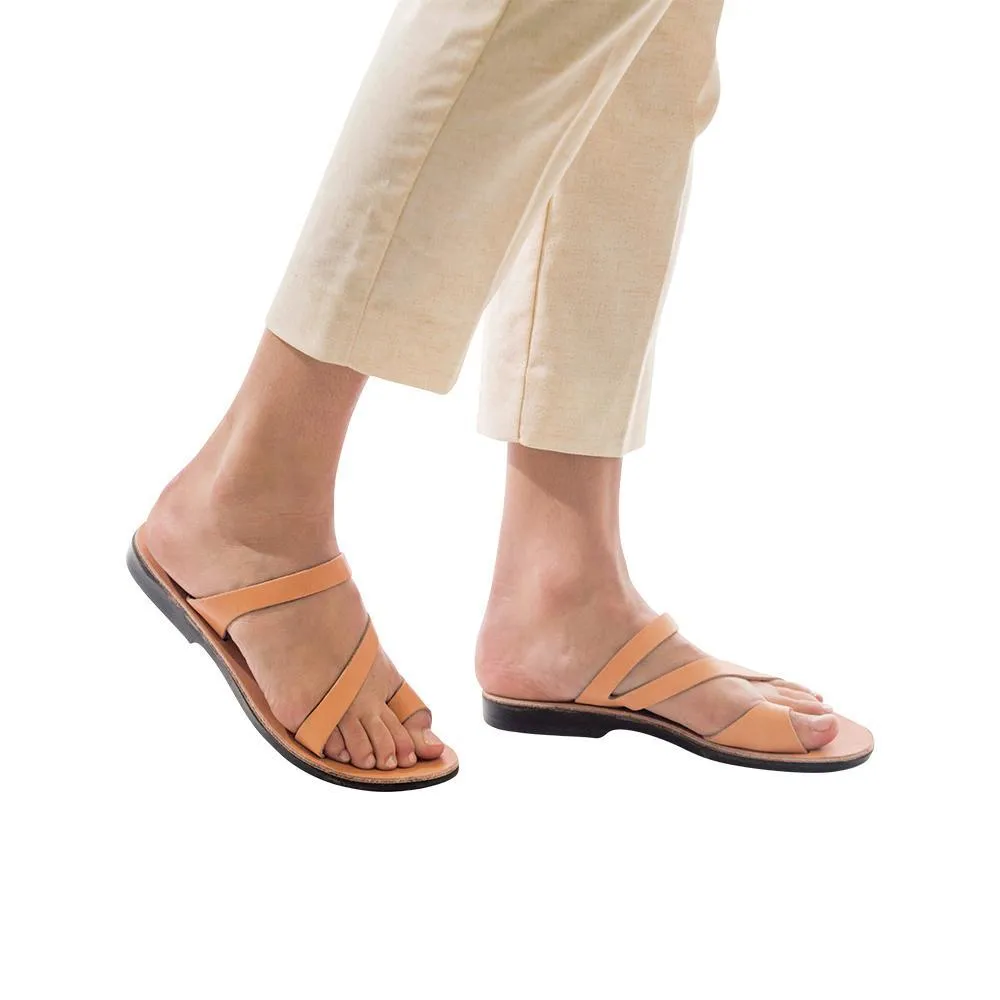 Noah - Leather Slide On Sandal | Tan