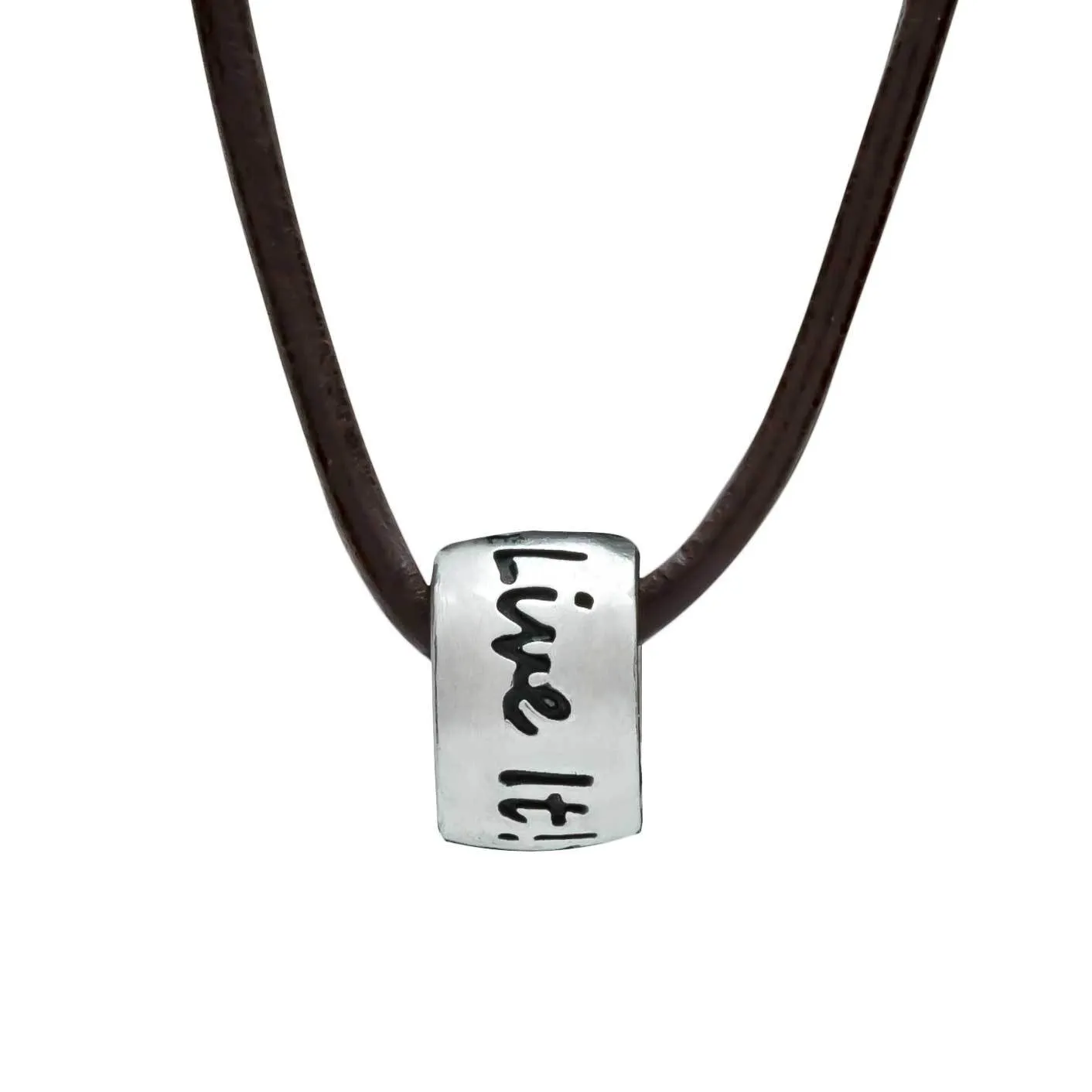 One Life, Live It! Leather or Vegan Cord Necklace
