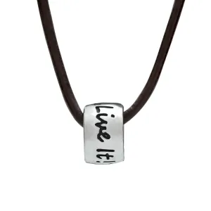 One Life, Live It! Leather or Vegan Cord Necklace