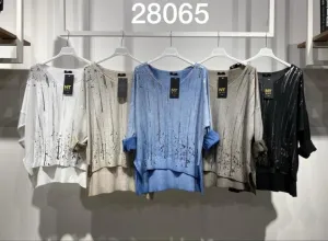 Paint Splatter Knit Top