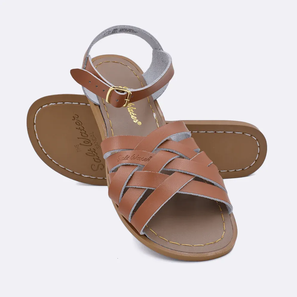 Salt Water Retro Sandal | Tan Size 11 Women's