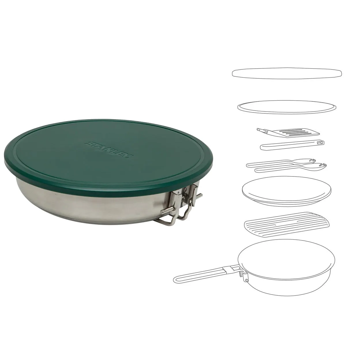 Stanley Adventure All-In-One Fry Pan Set Stainless Steel